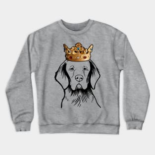 Clumber Spaniel Dog King Queen Wearing Crown Crewneck Sweatshirt